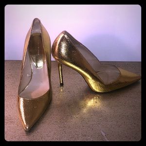 Zara Gold stilettos